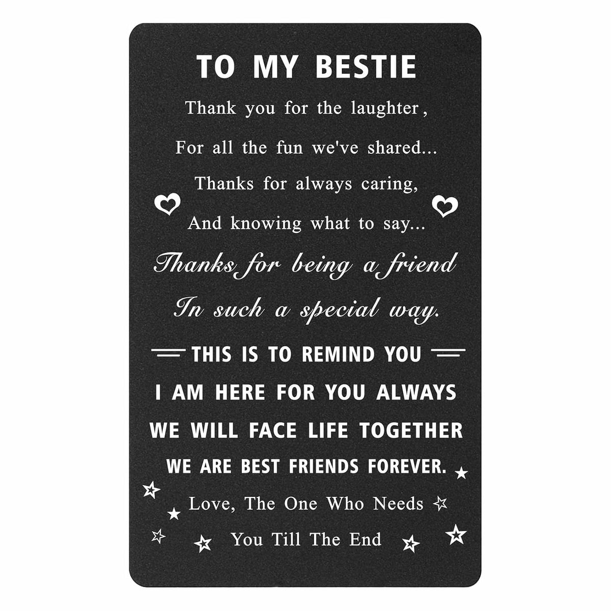 Bestie Gifts For Women, Best Female Friend Birthday Card, Friendship Gifts For Women Bff Mothers Day Wallet Card
