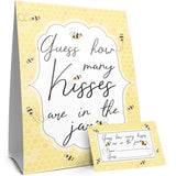 Bee Baby Shower Games, How Many Kisses Baby Shower Game (Sign With Cards)