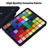 Himi Gouache Paint Set, 56 Colors X 30Ml Include 8 Metallic And 6 Neon Colors, Unique Jelly Cup Design In A Carrying Case Perfect For Artists, Students, Gouache Opaque Painting
