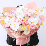 24 Pcs Orchid Decorations Real Touch Pu Artificial Flowers Orchid Heads Fake Phalaenopsis Flower Heads For Diy Craft Home Wedding Decoration