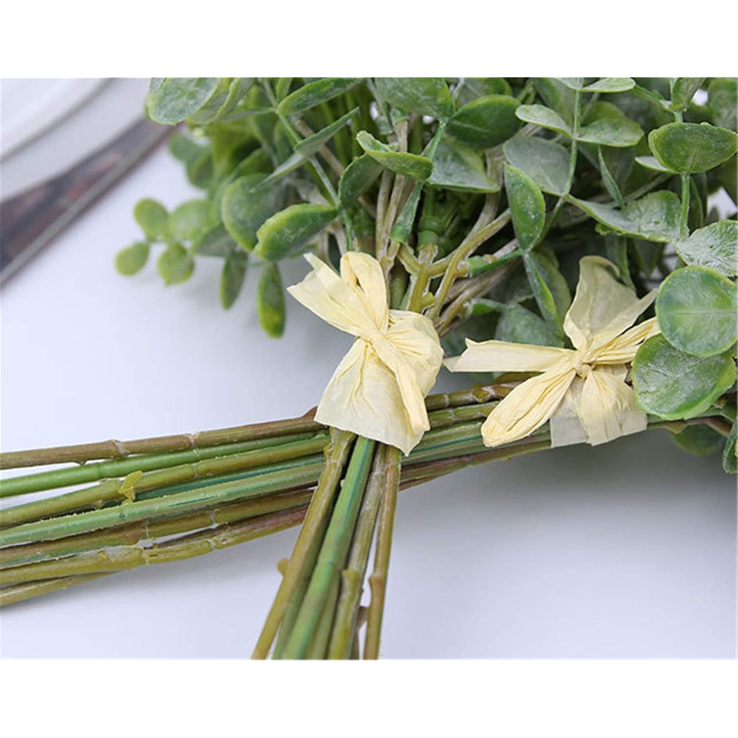 Artificial Flowers Eucalyptus Leaf Babys Breath Gypsophila Bouquets Wedding Party Home Decor,Pack Of 1(White)