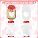 50 Pack Valentines Cards For Kids - 50 Pack Mason Jar - Fun Exchange Cards For Boys And Girls, Classroom Party Favors, Toddler School Gifts (Candy Not Included)