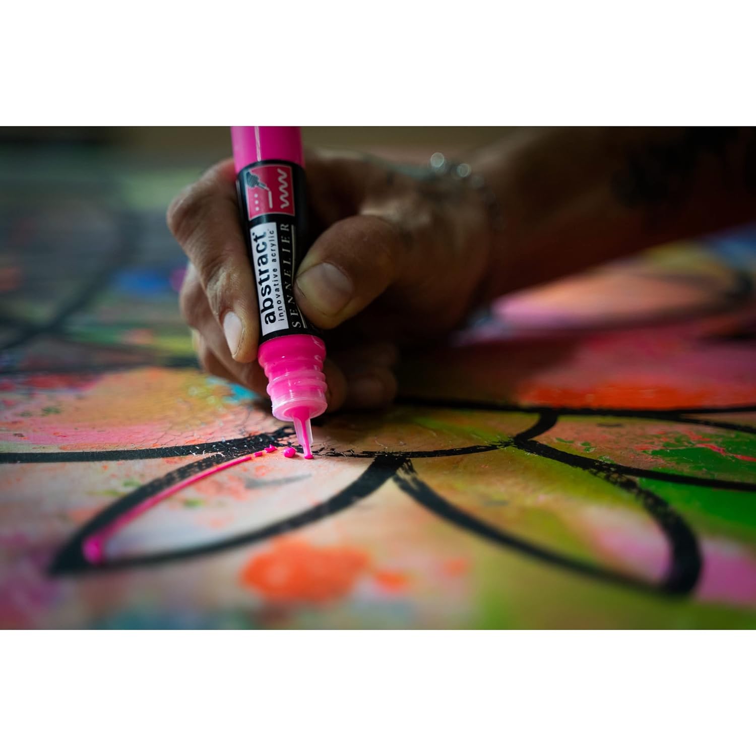 Sennelier Abstract Acrylic Liner, 27ml, Ultramarine Blue, (10-121301-314)