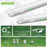 6 Pack Dimmable 4FT LED Shop Lights 30W 4500LM Tunable Linkable Plug In Lights for Garage Workshop