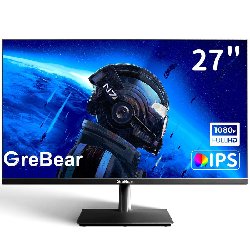 27-Inch Computer Monitor Ips Panel Pc Monitors Fhd 1080P 75Hz Led Display Home