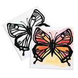 S&S Worldwide-mp-PS1404 Watercolor Velvet Art Butterflies, 6-1/2in, Black (Pack of 30)