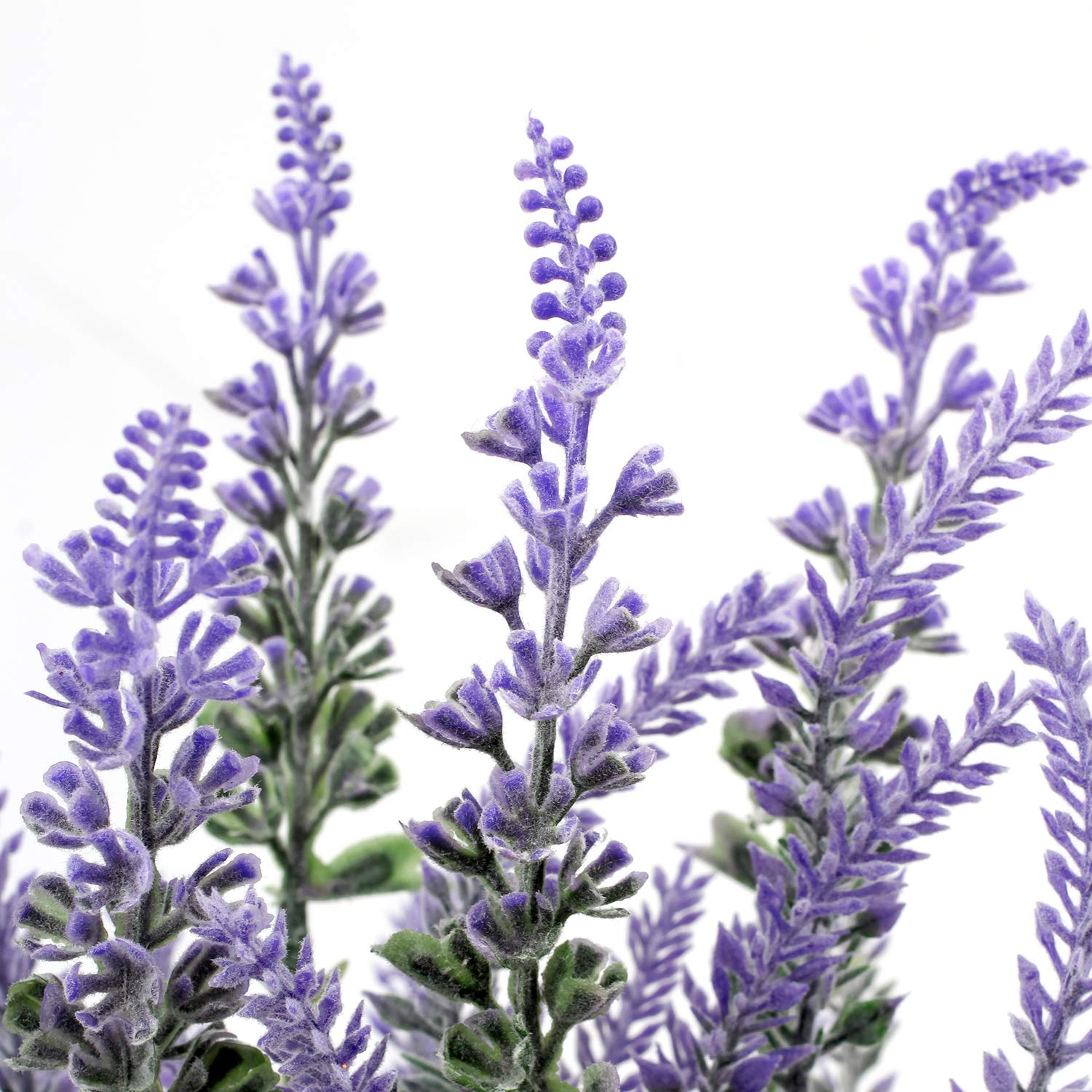 Lavender Flowers Artificial Decor In Cement Pot - Faux Plants For Rustic Home, Bathroom, Table Centerpieces, Wedding Decor - Purple Potted Lavender Flower