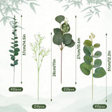 120 Pcs 4 Kinds Mixed Eucalyptus Greenery Stems, Baby Breath Flowers Artificial Bulk And Greenery Stems For Diy Bouquets Wedding Home Floral Decor (120 Pcs 4 Kinds Mixed Eucalyptus Greenery)