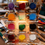 Glass Paints For Glass Painting 12 Color Stained Glass Ceramic Enamel Paint Set Non Toxic Quick Dry Waterproof Art Supplies 0.42 Fl Oz