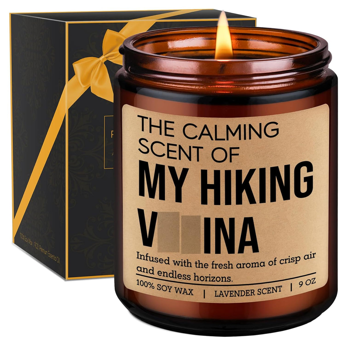 Scented Candle, Hiking Gifts For Women, Men - Cool Gifts For Hikers, Campers - Camping, Hiking Essentials - Funny Backpacking, Valentines Day, Birthday Ideas For Outdoor Lovers, Mountain Climbers