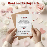 1Pcs Valentines Day Card For Mom From Daughter Mom Valentines Day Gift Heartfelt Mother Parents Sentimental Greeting Keepsake Family Appreciation Birthday Anniversary Mothers Celebration Present