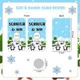 50 Pcs Penguin Scratch Off Cards, Winter Holiday Party Game, Snow Snowflake Lottery Prize Raffle Tickets For Penguin Baby Shower Birthday Gender Reveal
