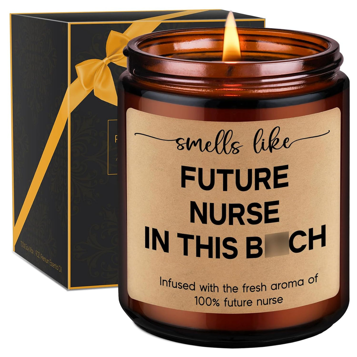 Candle - Future Nurse, Funny Nurse Gifts For Women - Nursing School, Nursing Student Gifts - Med School Acceptance, Graduation, Valentines Day, Appreciation Present For Nurses Students, Future Rn