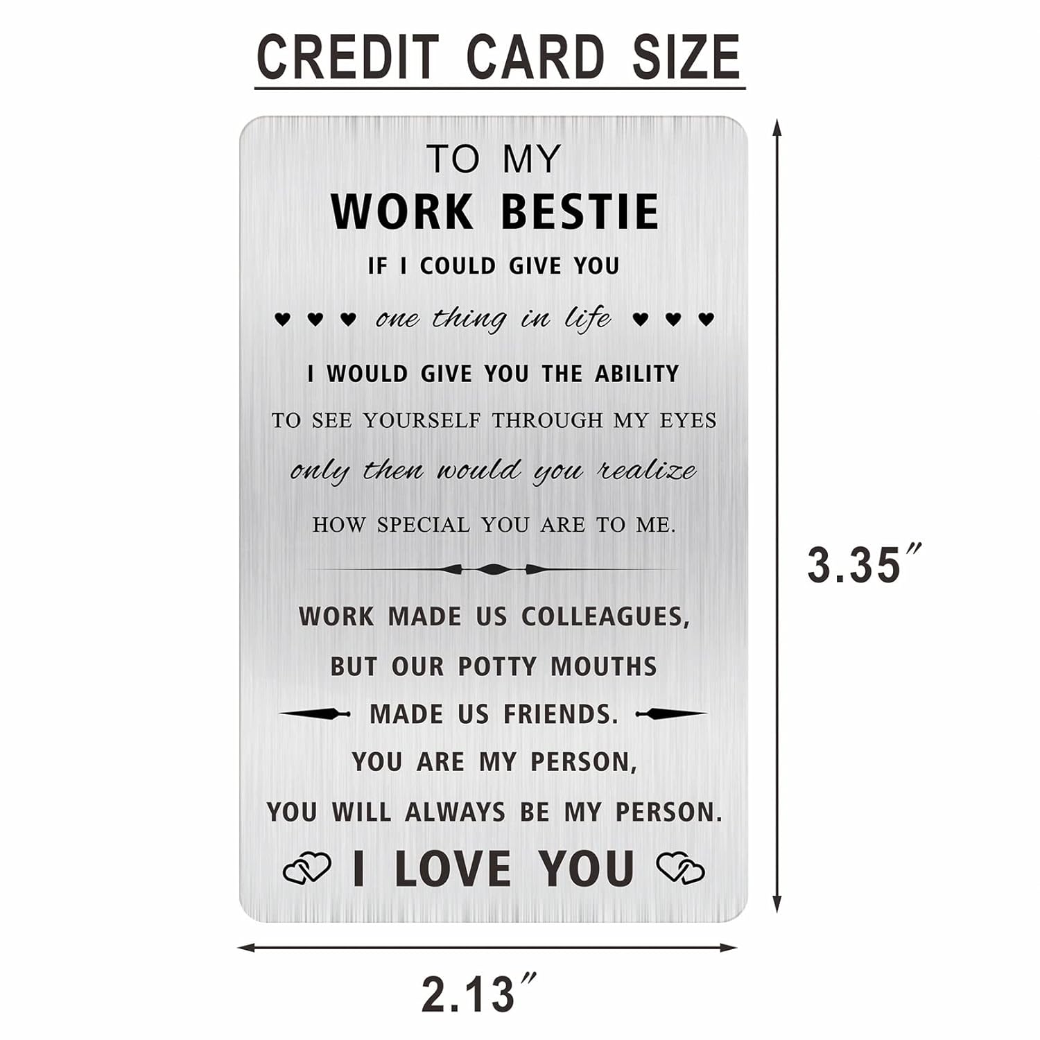 Work Bestie Gifts - Work Made Us Colleagues But Our Potty Mouths Made Us Friends - Work Friend Wallet Card - Going Away Leaving Farewell Gift For Colleagues Coworkers