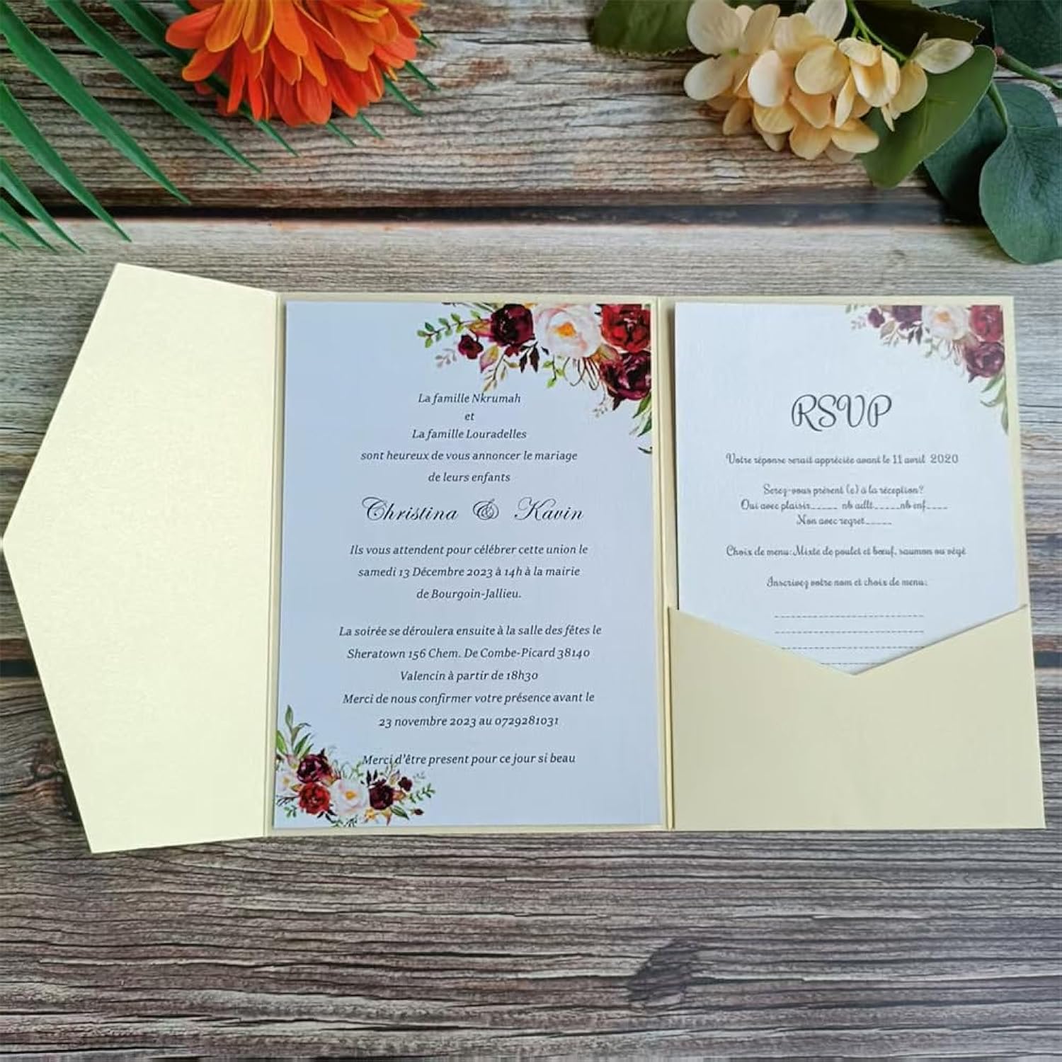 Light Gold Invitation Jacket Tri Fold Pocket Envelope Wedding Anniversary Holiday Cards Sleeve 25Pcs (Light Gold)