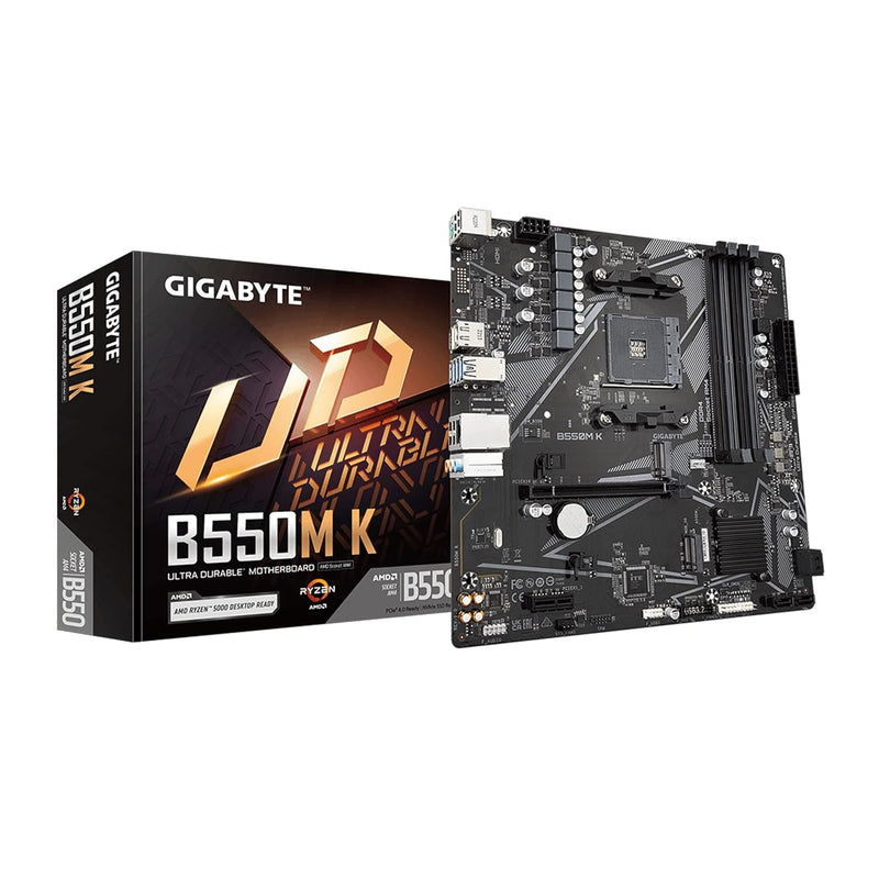 GIGABYTE B550M K (AM4/ AMD/ B550/ Micro-ATX/Dual M.2/ SATA 6Gb/s/USB 3.2 Gen 1