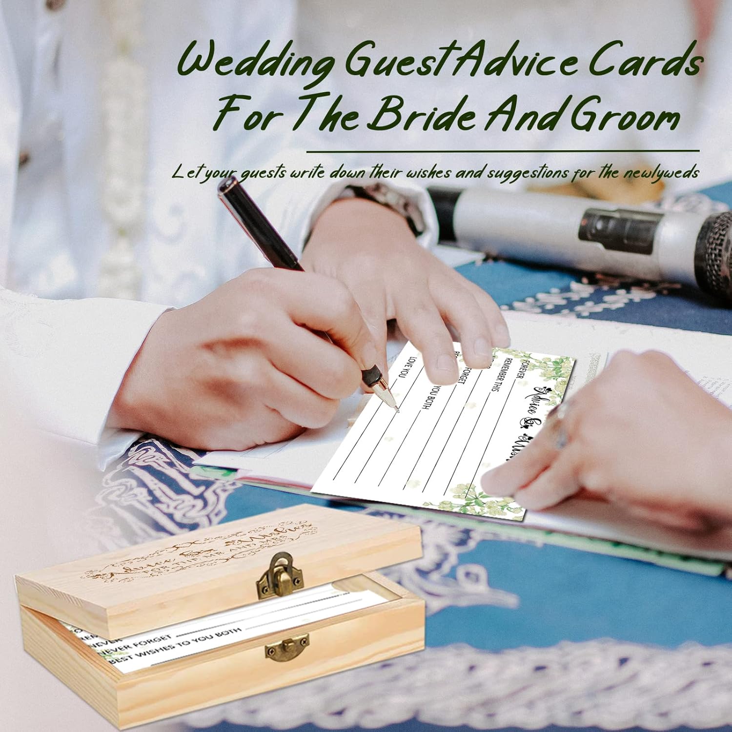 60Pcs Advice And Wishes For The Mr And Mrs, Wedding Advice Cards For Wedding Games, Bridal Shower Guest Book Advice Cards Box For Bride And Groom, Bridal Shower Decorations