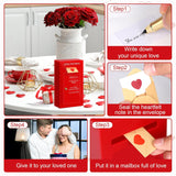 Romantic Love Postbox Acrylic Diy Red Love Notes Box With 50 Blank Love Notes With Envelopes & Cute Glitter Heart Stickers Roll I Love You Gift For Her Long Distance Couple Valentine'S Day Anniversary