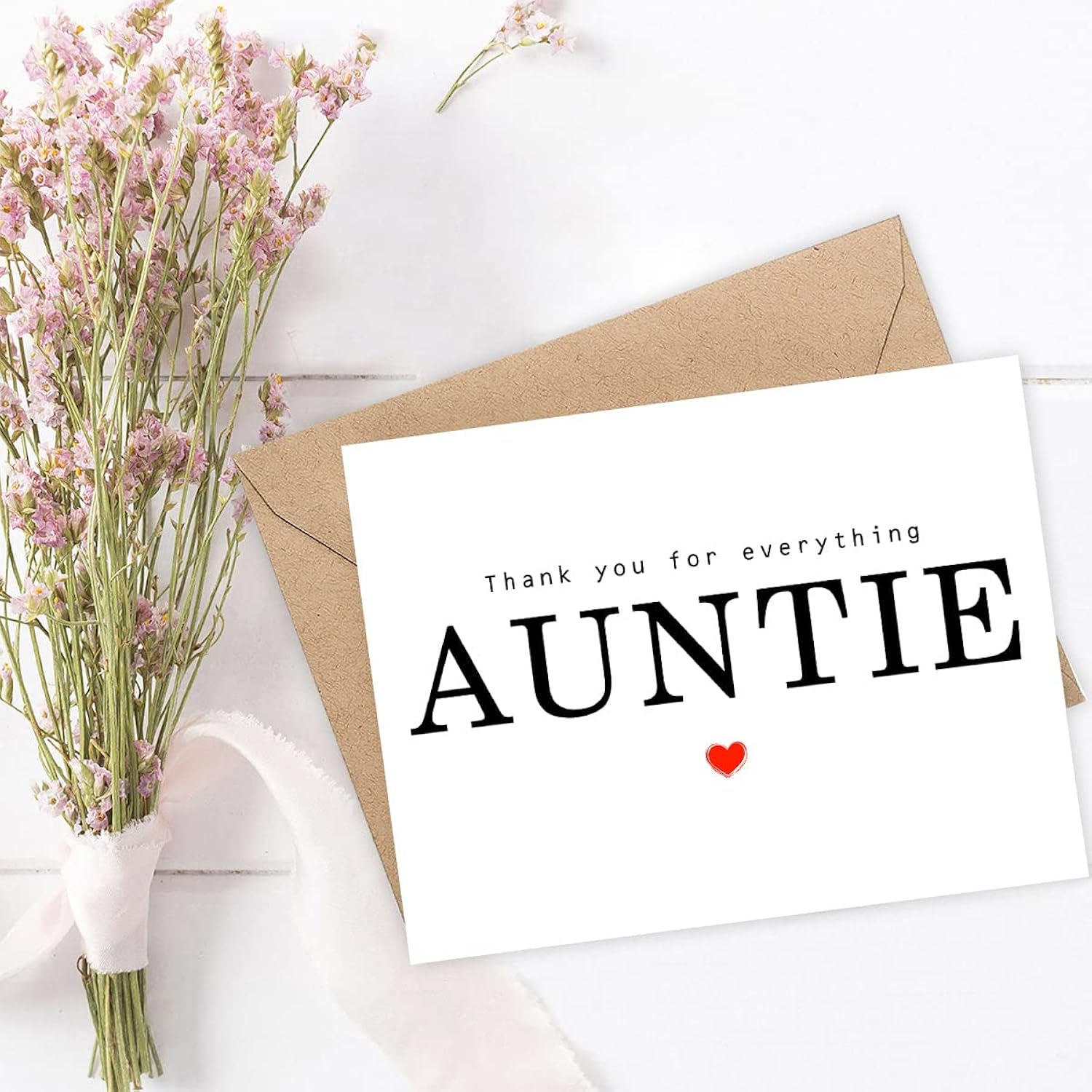 Thank You For Everything Auntie Card - Thank You Card - Auntie Card - Mother'S Day Card - Card For Her - Greeting Card For Birthday- Anniversary - Note Card - Thank You For Everything Card