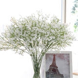 9 Pack Real Touch Artificial Baby'S Breath Flowers - 21" Bendable Stems For Wedding Bouquets, Home Centerpieces & Outdoor Decor (Waterproof, Dustproof, White)