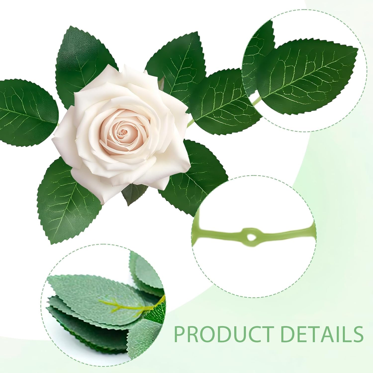 100 Pcs Artificial Green Leaves For Decoration, Rose Leaves,Plastic Bulk Fake Green Leaves, Faux Greenery Leaves Decor For Centerpieces, Diy Bouquets, Wedding Party Birthday Decorations