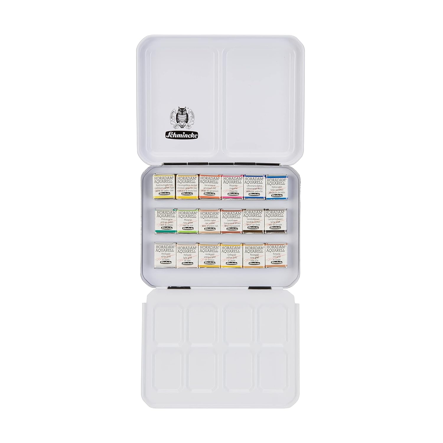 - Horadam Aquarell Noble Gift Box With 18 Finest Watercolor Paints, 74886097, Wooden Box With Metal Case, Painting Set, Premium Watercolor Paints, 18 X 1/2 Pans