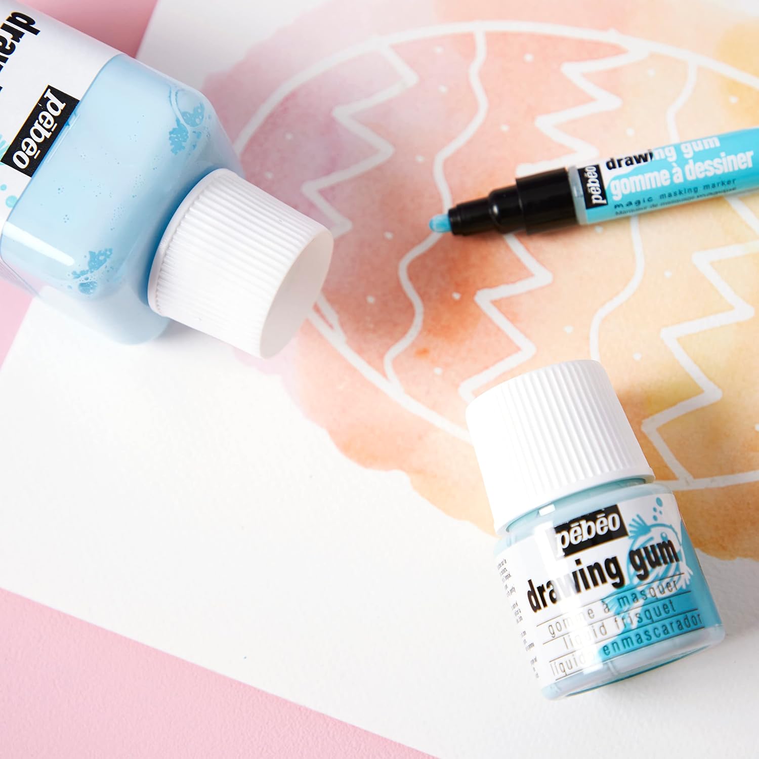 Pebeo MAGIC! Drawing Gum Marker for Kids, Masking Fluid, 4 mm