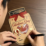 Valentines Day Cards Mason Jar Happy Valentines Cards Funny Gifts For Exchange Party Favors (Candy Not Included) 50 Pack
