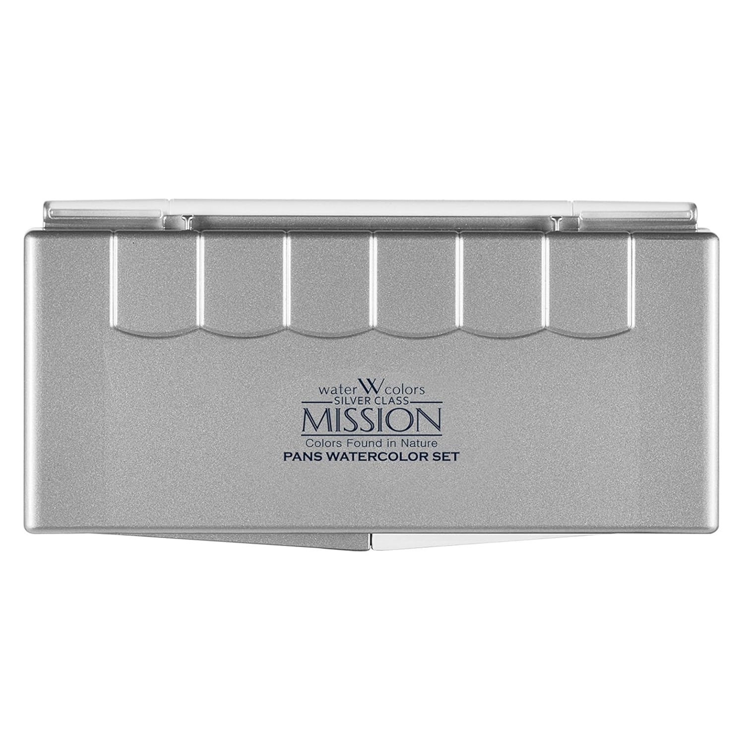 Mission Silver Pan Watercolor Set Compact Size (Silver Pan 12 Colors)