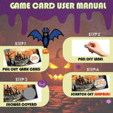 Spooky Halloween Party Games For Adults, Halloween Scratch Off Cards -50Pcs, Party Supplies For Small Business Favors - A03