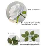 25Pcs White Flowers Silk Rose Artificial Flowers Real Touch Fake Rose W/Stem Faux Flowers Gift Box For Weddings Parties Floral Arrangements Arrangements Party Tables Decorations