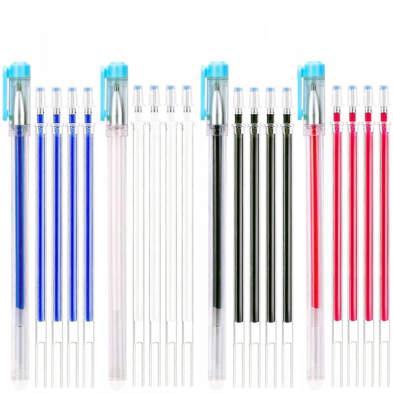 Heat Erasable Pens ,4 Pieces Fabric Marking Pens With 20 Refills For Quilting