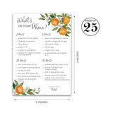 A Little Cutie Theme — What'S On Your Phone Baby Shower Game — Pack Of 25 — Citrus Orange Baby Shower Games, Boho Gender Neutral Cutie Shower Activity, Couples Shower Co-Ed Shower Coed G350-Phn