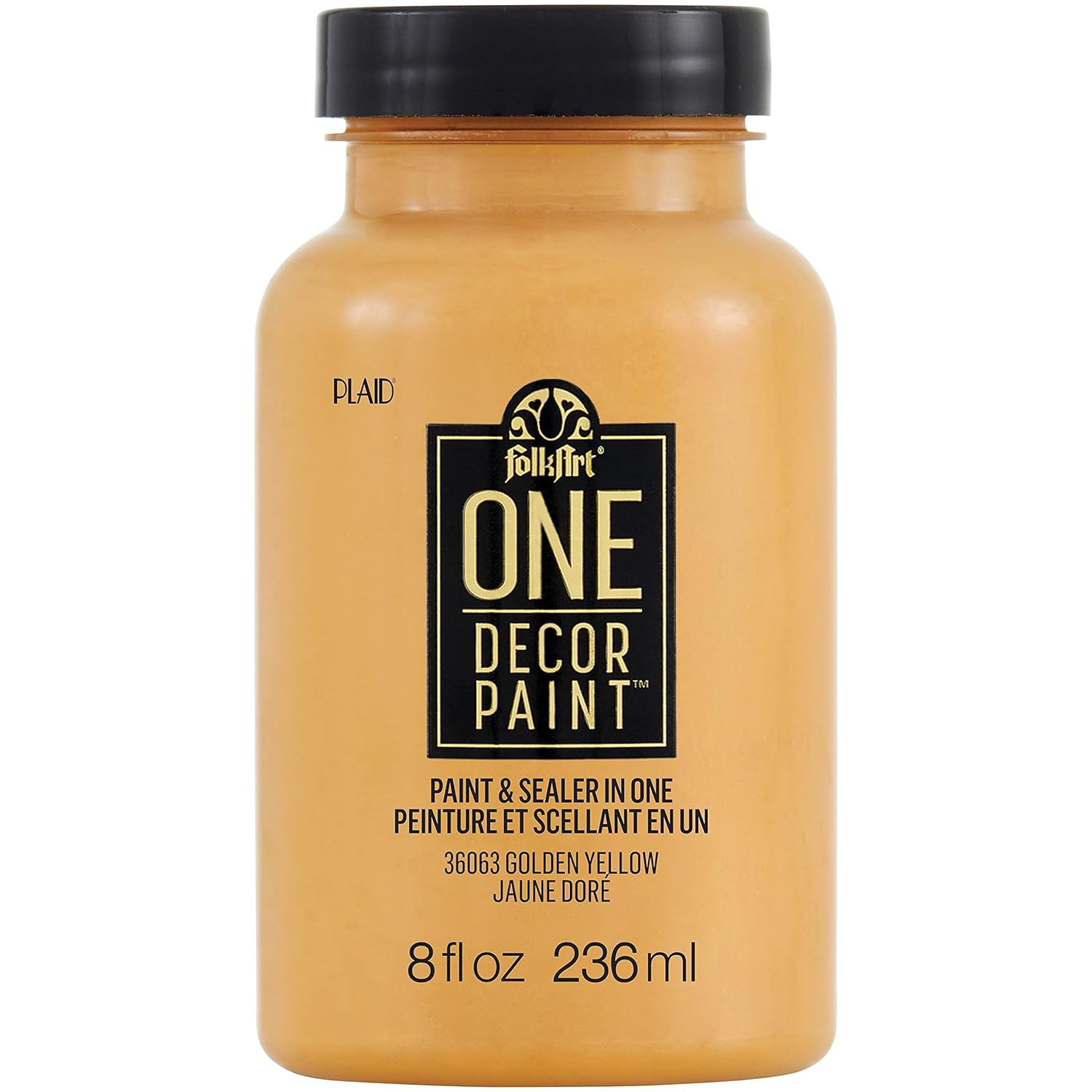 FolkArt 36063 One Décor Paint, 8 oz, Golden Yellow