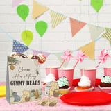 The Pooh Baby Shower Games Card, Included 1 Guess How Many Gummy Bears Sign And 30 Winnie Guessing Cards, Winnie Baby Shower Game For Boys Girls, Birthday Party Supplies 5 * 7In