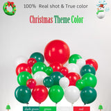 Merry Christmas Green Red White Balloon Garland Arch Set 117Pcs With Christmas Tree Santa Candy Cane Star Cookie Mylar Balloons For Winter Friendsmas New Year'S Eve Decoration
