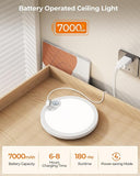 2 Pack Rechargeable Motion Sensor Ceiling Lights with Remote 3 Color LED Fixtures