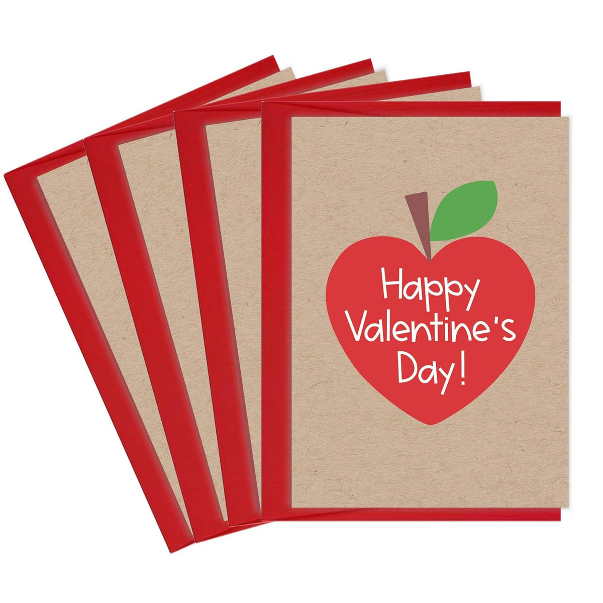 Valentines Day Cards For Teachers – 4 Pack Greeting Cards With Matching Envelopes – Perfect For Teachers, Educators, Principals, And School Staff