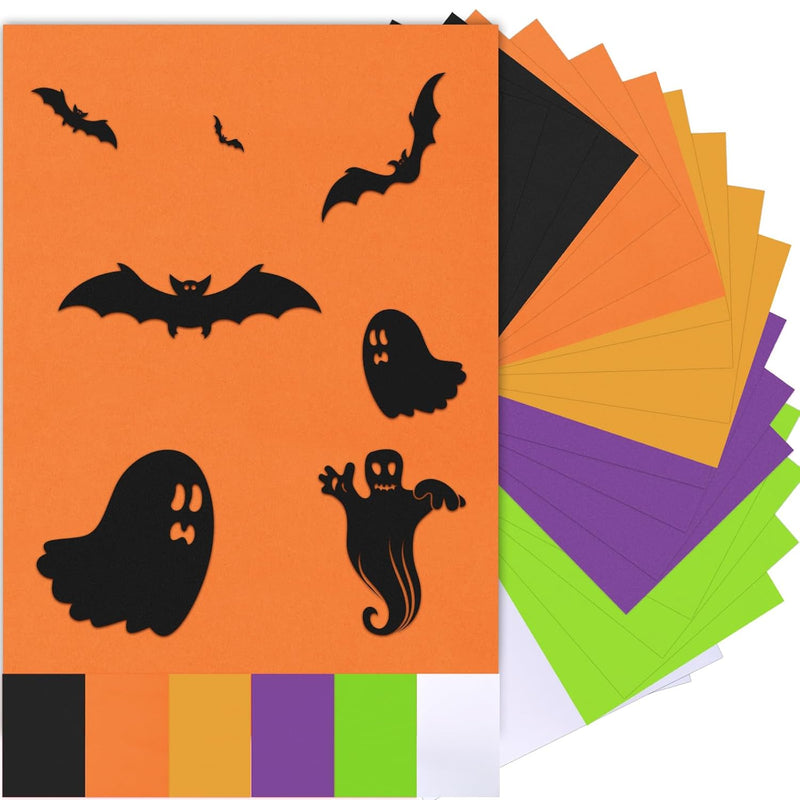 300 Sheets Halloween Colored Cardstock Paper Black Cardstock 8.5 X 11