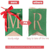 Merry Christmas Burlap Banner Home Garden-Xmas Bunting Decoration Indoor Outdoor Fireplace Wall Tree (Mix)