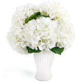 Hydrangea Artificial Flowers, 5Pcs White Flowers, Lifelike Faux Hydrangea Flowers Silk Artificial Flowers Bouquets For Home Living Room Table Centerpieces Wedding Party Decoration