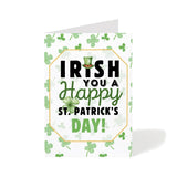 St. Patrick'S Day Greeting Cards, Irish Blessing Cards, 5"X7" Folded Card W/Envelope, Single Card, Made In Usa By A Small Family Business (Irish You...)