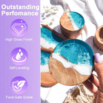 2 Gallon Epoxy Resin Kit With Pump, Resin Pigment, Mica Powder, Gold Foil, Cups & Stick, Crystal Clear Resin Beginner Supplies For Coating Casting Table,Molds,Jewelry Making, Diy Art Craft