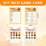 27 Pcs Thanksgiving Games For Family Party Turkey Dinner Activity Cards For Family Adults Friendsgiving Decoration Pictionary Card Fall Harvest Festival Table Paper Favors And Supplies Game