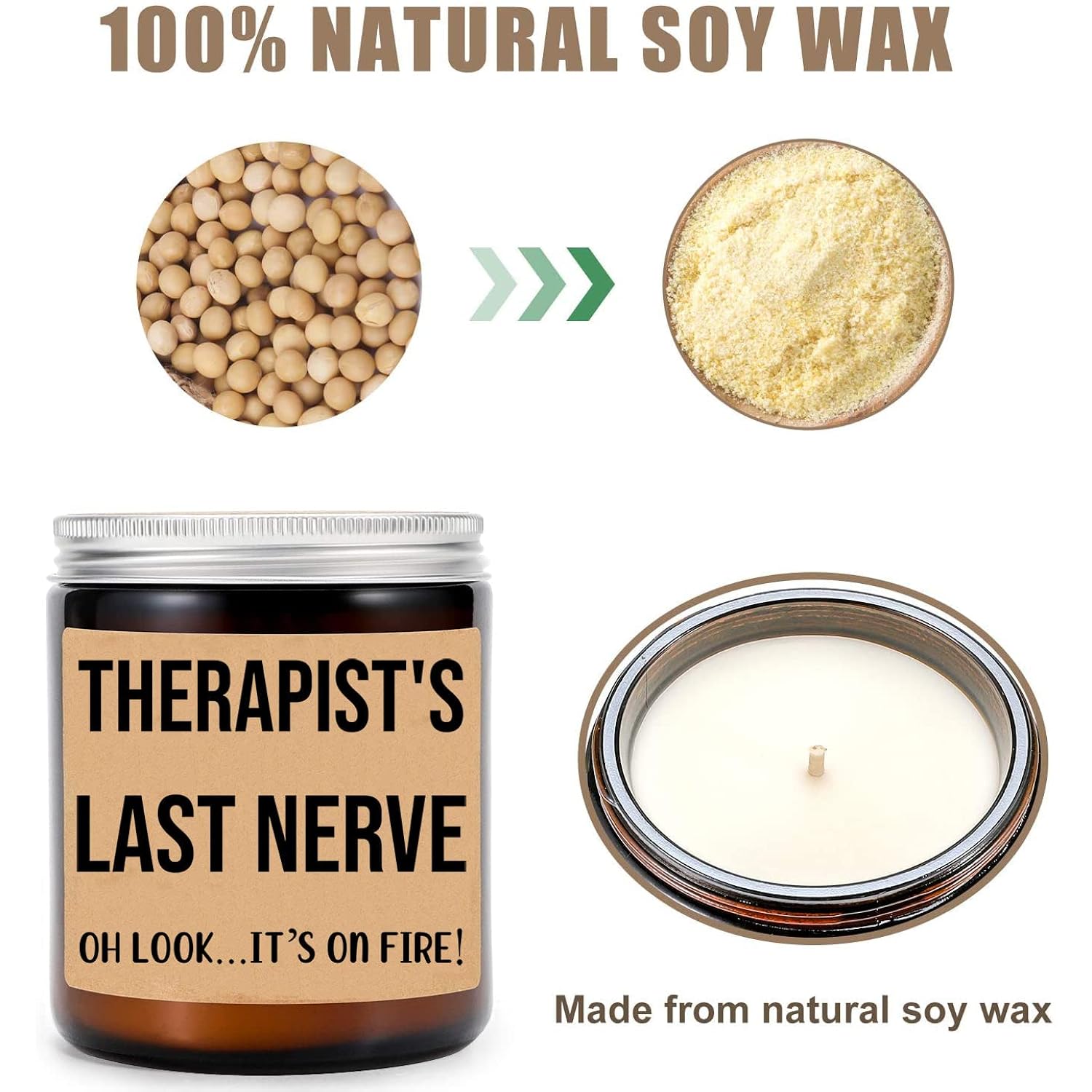 Therapist'S Last Nerve Candle - Personalized Gift For Therapist - Funny Gift For Therapist - Therapist Gifts - Birthday Gift For Therapist