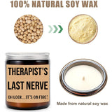 Therapist'S Last Nerve Candle - Personalized Gift For Therapist - Funny Gift For Therapist - Therapist Gifts - Birthday Gift For Therapist