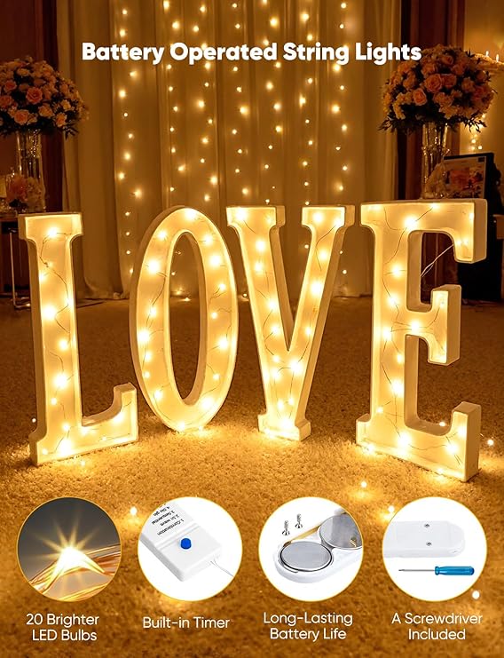 12 Pack Battery Operated Fairy Lights 7FT 20 LED Warm White Twinkle String Lights 8 Modes Waterproof Silver Wire for Mason Jars Wedding Christmas Party Decor