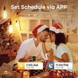 E26 Smart Edison Bulbs 4 Pack ST19 ST58 WiFi Tunable White 2700K-6500K Vintage LED 60W Equivalent Alexa Google Compatible