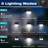 10 Pack Solar Motion Sensor Lights Waterproof Outdoor Security Lights for Garden Yard Fence
