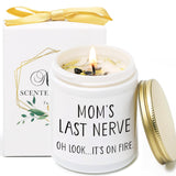 Moms Last Nerve Candle, Oh Look It'S On Fire Candles, Christmas Gift For Mom, Funny Mother’S Day Gift From Daughter & Son, Mom Birthday Gifts,Vanilla Lavender Scented Candles